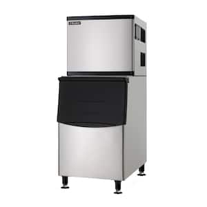 500 lb. Freestanding Full Dice Ice Maker with Bin in Stainless Steel