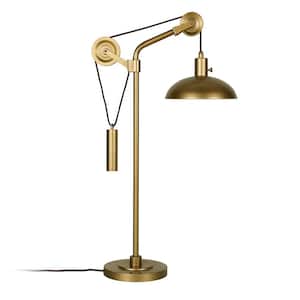 Neo 33-1/5 in. Brass Table Lamp with Pulley System