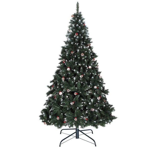 VEIKOUS 7.5 ft. Artificial Christmas Tree with Pine Cone
