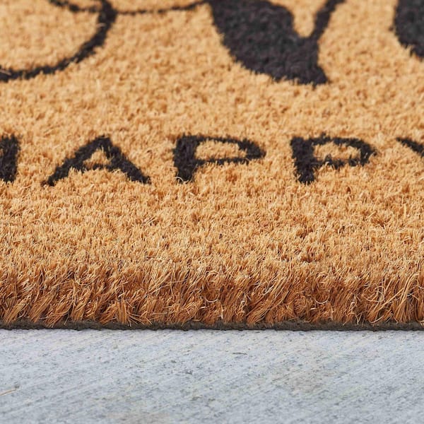 Home Is Our Happy Place 18 in. x 30 in. Multi Coir Outdoor Door Mat