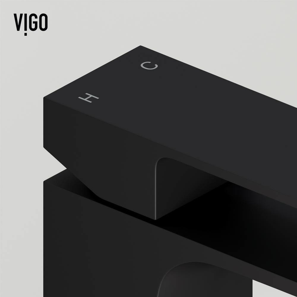 Matte Black Tall Single Handle Vessel Sink Faucet