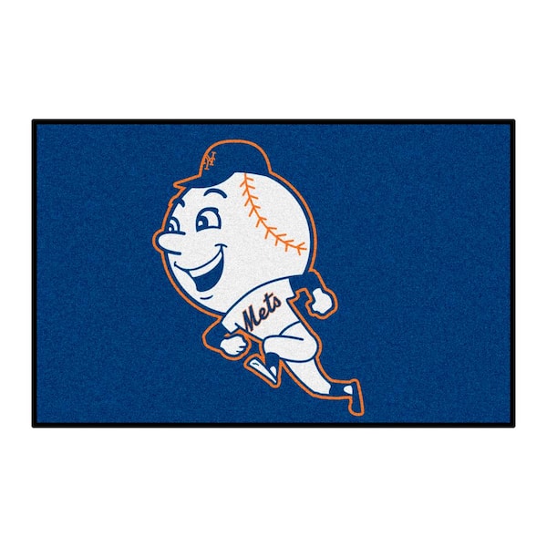 FANMATS New York Mets Blue 1 ft. 7 in. x 2 ft. 6 in. Starter Area Rug ...