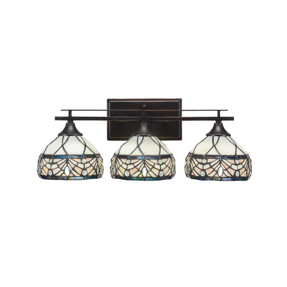 Ontario 21.75 in. 3-Light Dark Granite Vanity Light