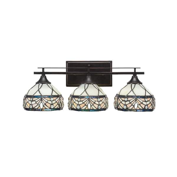Unbranded Ontario 21.75 in. 3-Light Dark Granite Vanity Light