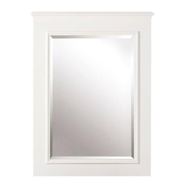 Home Decorators Collection Belvedere 32 in. H x 24 in. W Framed Single Mirror in White
