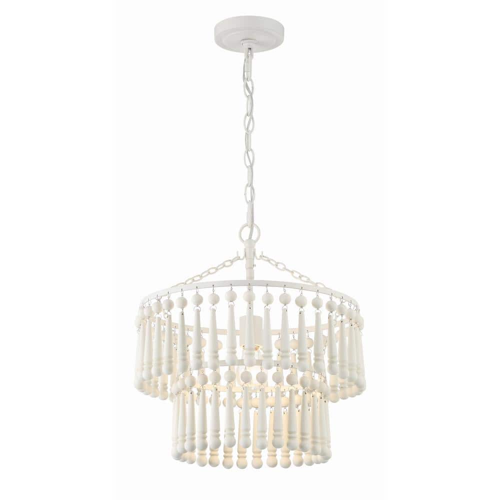 Matte White Beaded 1-Light Indoor Pendant
