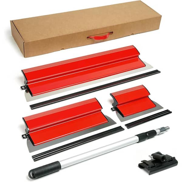 48 in. Plastic Drywall Skimming Blade Tool with Replaceable 0. 35mm Stainless Steel Blade and Ergonomic Design