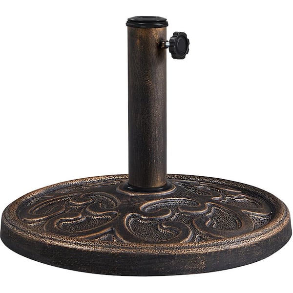 Yaheetech Outdoor 22 lbs. Resin Patio Umbrella Base Stand in Bronze
