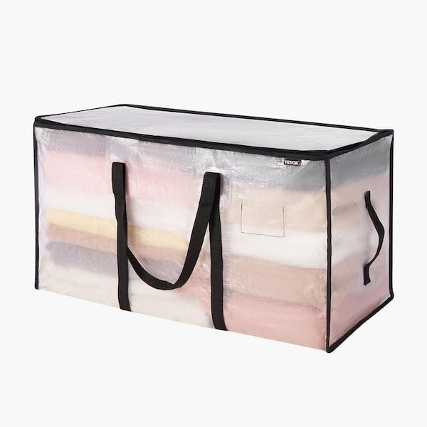 90 L Large Storage Bags, 6 Pack Clothes Storage Bins, Foldable Closet Organizers with Reinforced Handle Toiletry Bag