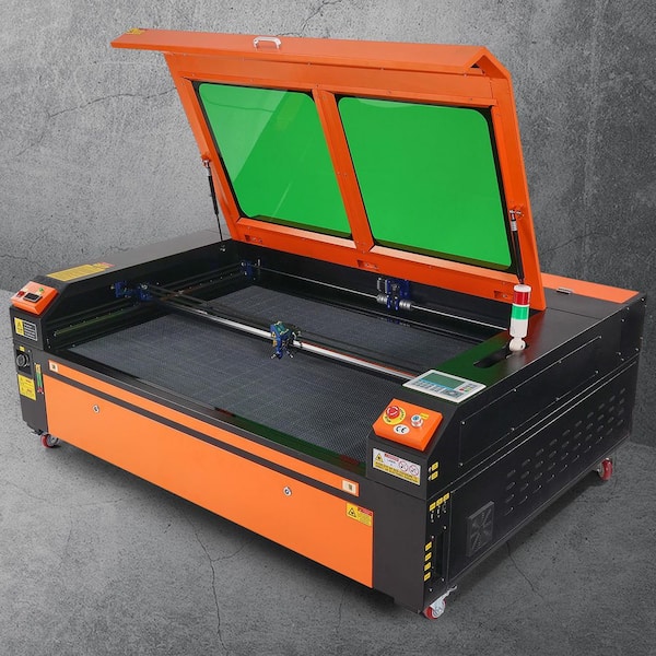 130-Watt CO2 Laser Engraver 35 x 55 in., 19.7 IPS Laser Cutter Machine with 2-Way Pass Air Assist Compatible LightBurn
