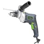 7.5 Amp 1/2 in. Variable Speed Reversible Hammer Drill with Control Handle, Lock-On Button and Auxiliary Handle