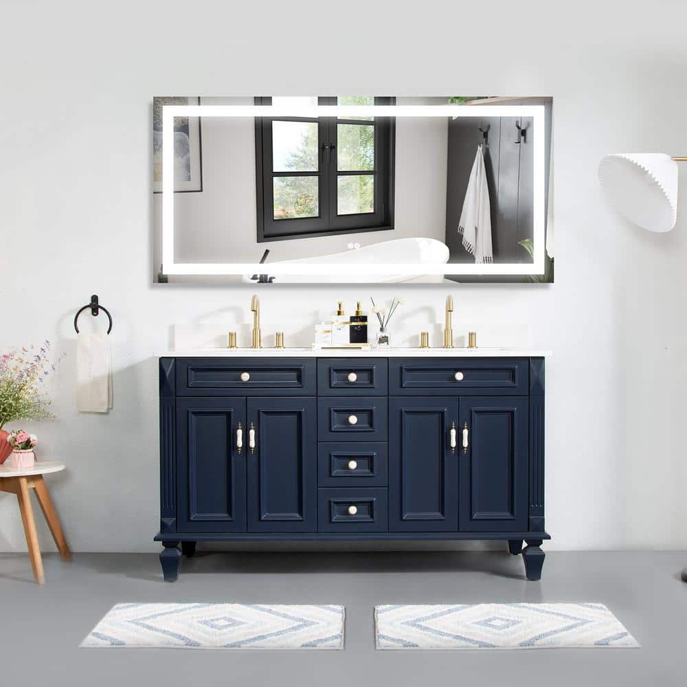 Reviews for WELLFOR 60 in. W x 28 in. H Rectangular Frameless LED