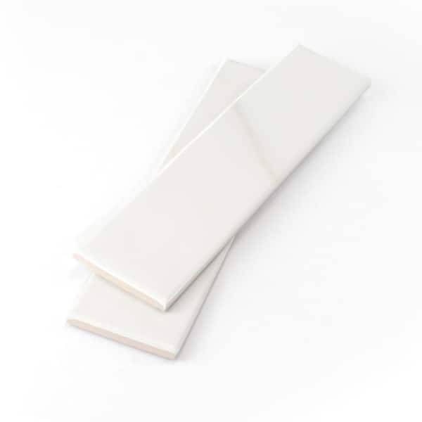 Classico 3 in. x 12 in. Blanco Gloss Ceramic Subway Wall Tile (5.28 sq. ft./Case)