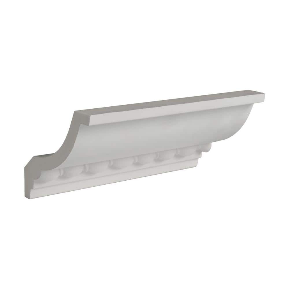 Primed Polyurethane Rope Crown Moulding Sample, 6-inch