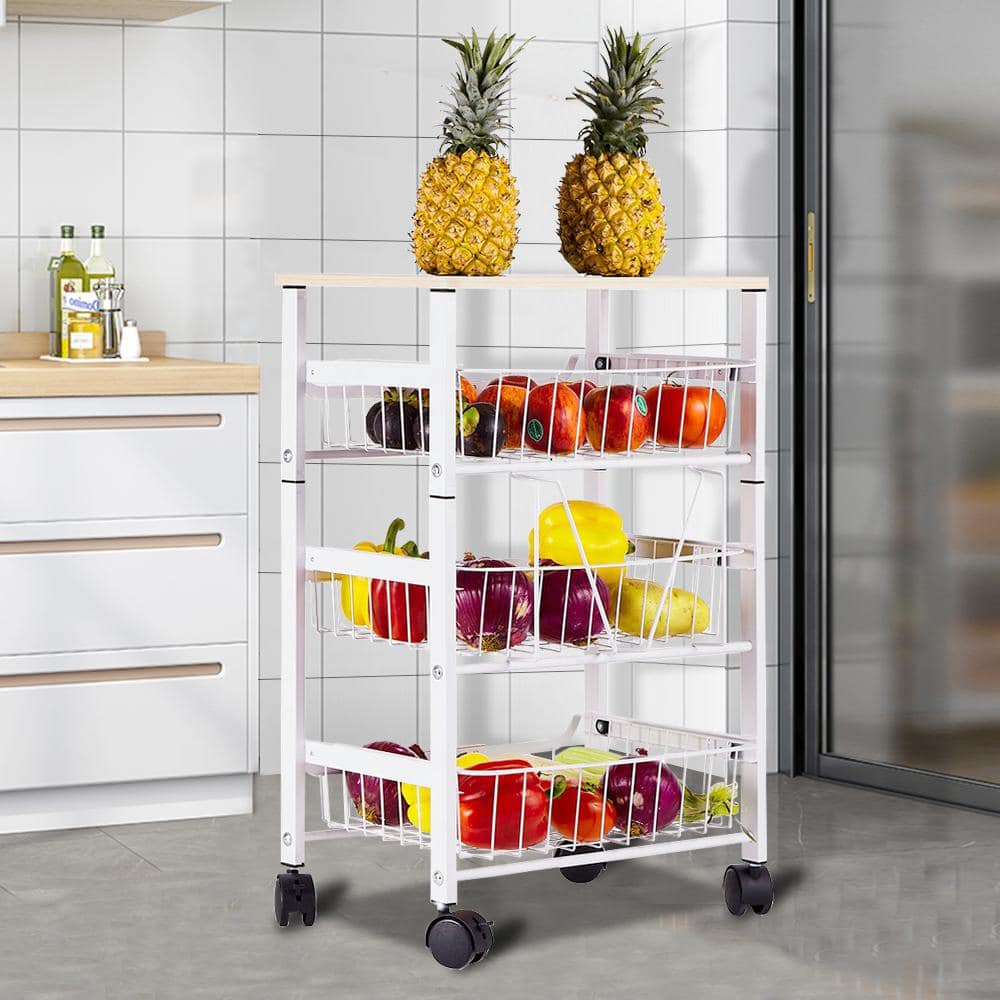 Multipurpose Adjustable Rolling Storage Cart with Malaysia