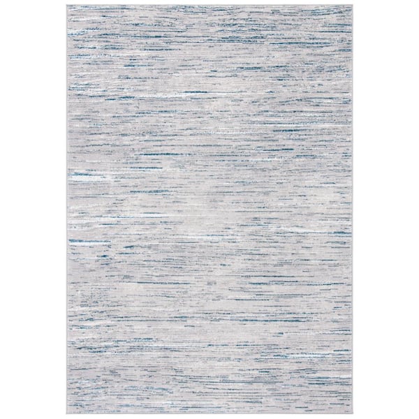 SAFAVIEH Orchard Gray/Blue Doormat 3 ft. x 5 ft. Striped Area Rug