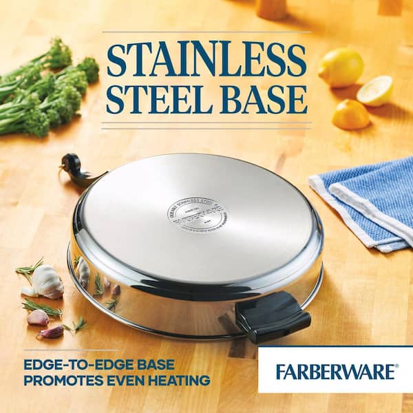 Farberware Classic Stainless Steel 2-Quart Mirror Satin Covered Saucepan,  Silver