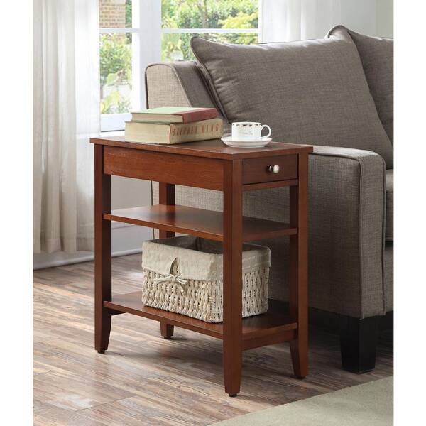 American Heritage 3 Tier, 3 Tier End Table With Drawer