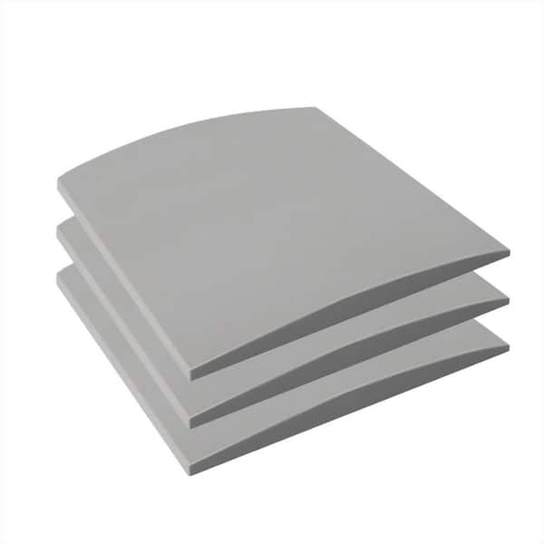 3-Pack Chair Pad Couch Cushion Support, 20 in. x 20 in. High-Density Curved Foam Sofa Cushion Support Board, Grey