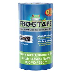 Pro Grade 1.41 in. x 60 yds. Blue Painter's Tape with PaintBlock (6-Pack)