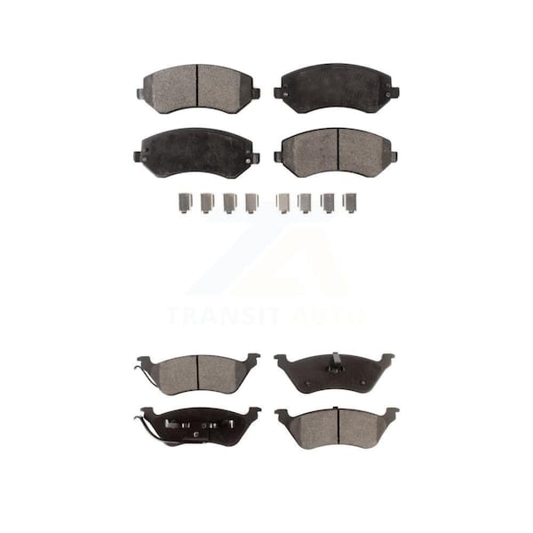 TEC Front Rear Ceramic Brake Pads Kit For Dodge Grand Caravan Chrysler Town and Country Voyager KTC-100436
