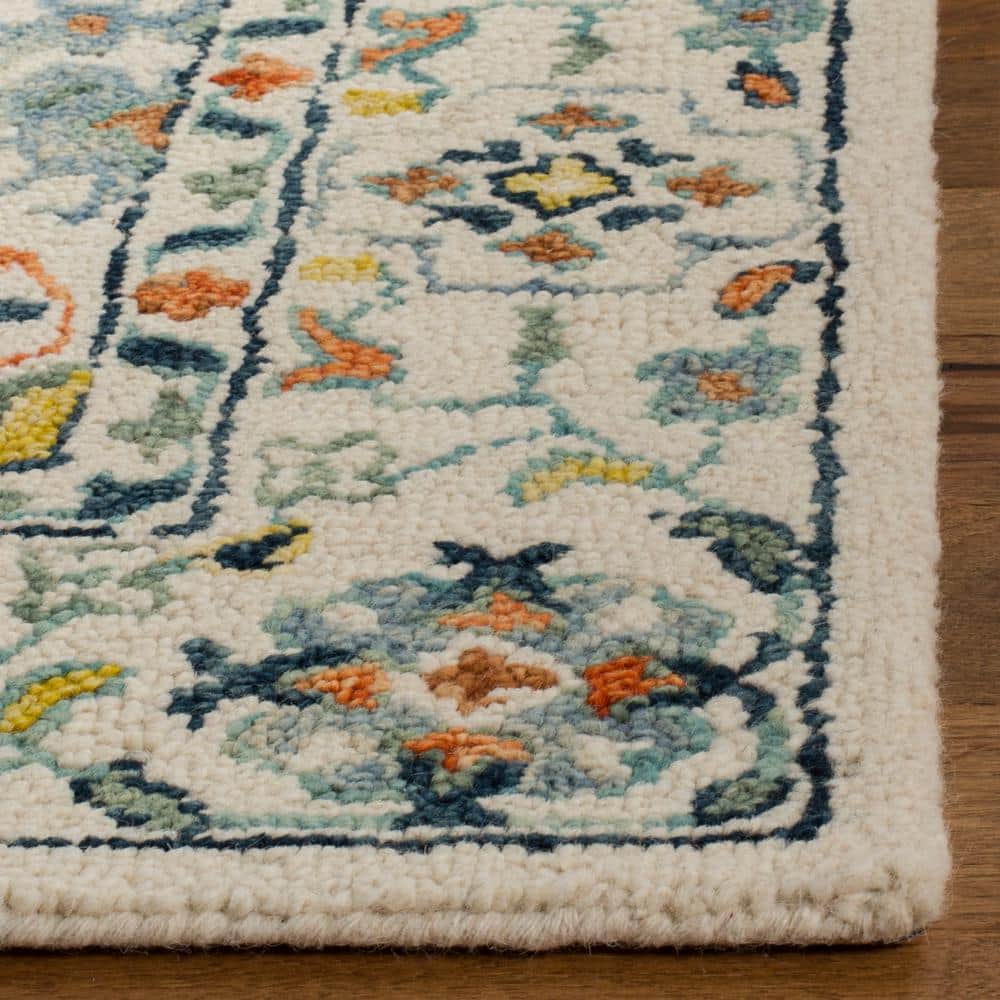 Aspen APN310 Hand Tufted Indoor Runner Rug - Ivory/Blue - 2'3"x7' - Safavieh