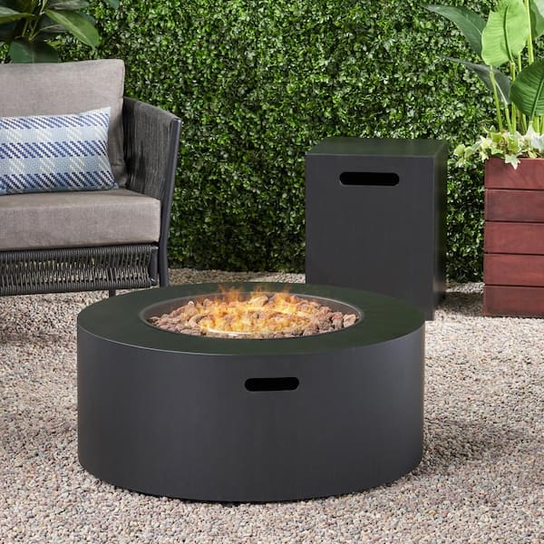 Round Concrete Propane Fire Pit, How Close Can A Fire Pit Be To Propane Tank
