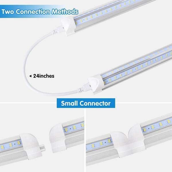 Led 8 Pack Led 8-Pack 4FT - 50W 7500LM Super Bright Garage Lighting Shop Lights