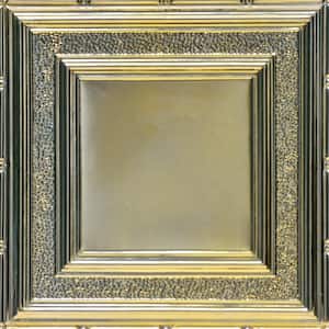 County Cork 2 ft. x 2 ft. Lay-in Tin Ceiling Tiles in Gold Nugget (48 sq. ft. / box)