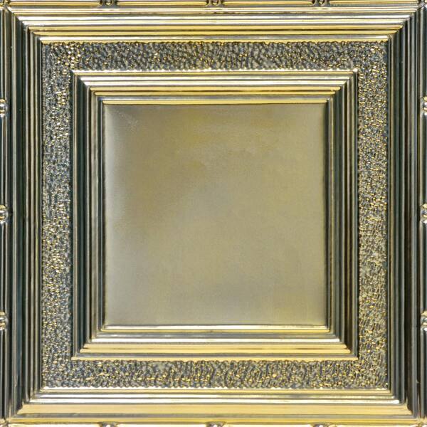 FROM PLAIN TO BEAUTIFUL IN HOURS County Cork Gold Nugget 2 ft. x 2 ft. Decorative Nail Up Tin Ceiling Tile (48 sq. ft./case)