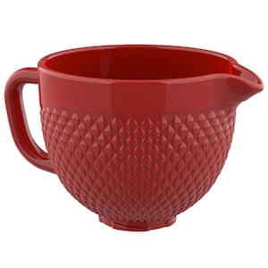 Red Mixing Ceramic Bowls Fits all Kitchenaid Bowls for Mixer, fits all 4.5 -5 qt. kitchenaid tilt-head stand mixers