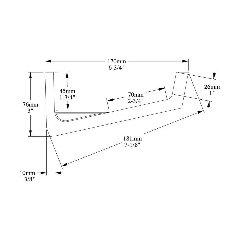 Primed White Polyurethane Crown Moulding 78" Length