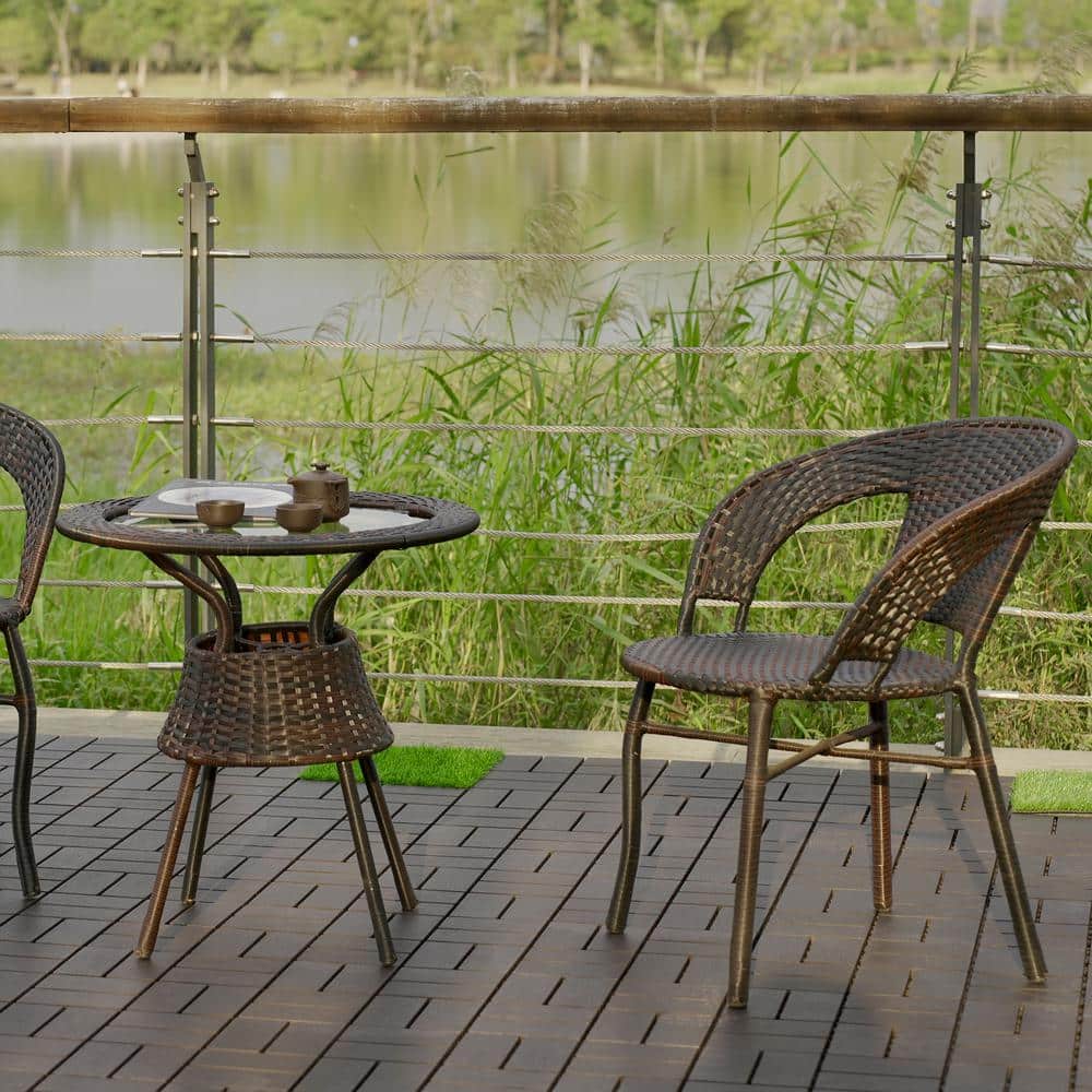 GOGEXX 12 in. W x 12 in. L Outdoor Pattern Square Plastic PVC