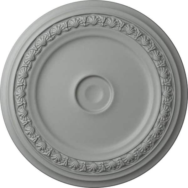 Ekena Millwork 31-1/8" x 1-1/2" Carlsbad Urethane Ceiling Medallion (Fits Canopies up to 5-1/2"), Primed White