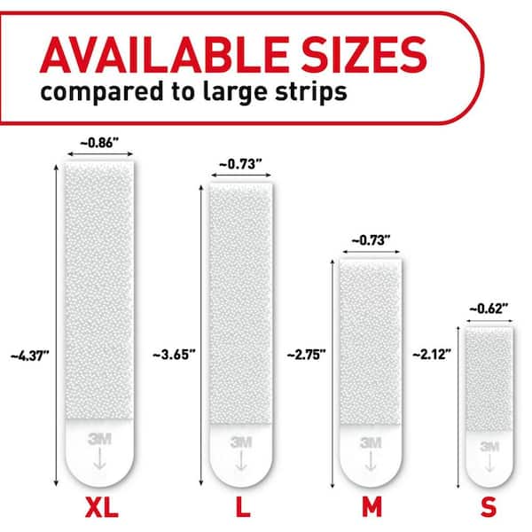 Command 16 lb. Large White Picture Hanging Strips (4 Pairs of Water  Resistant Strips) 17206B-ES - The Home Depot