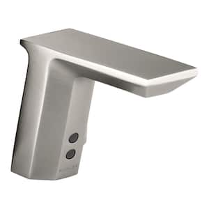 Geometric Hybrid Energy Touchless Single Hole Bathroom Faucet in Vibrant Stainless