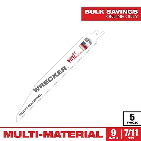 9 in. 7/11 TPI WRECKER Demolition Multi-Material Cutting SAWZALL Reciprocating Saw Blades (5-Pack)