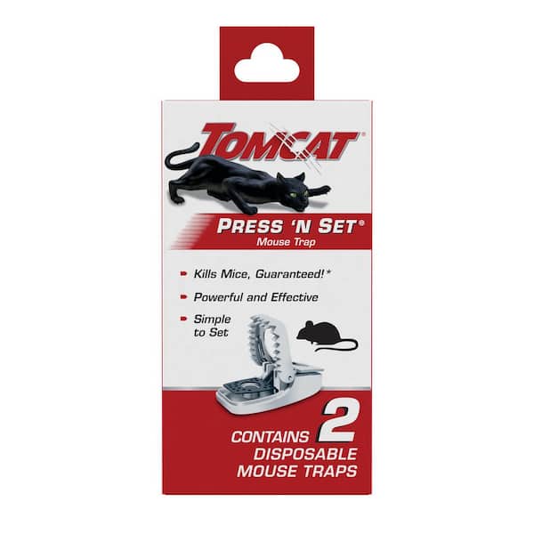 Tomcat Mouse Snap Traps, Contains 2 Traps, No-Touch Disposal, Easy to Set 