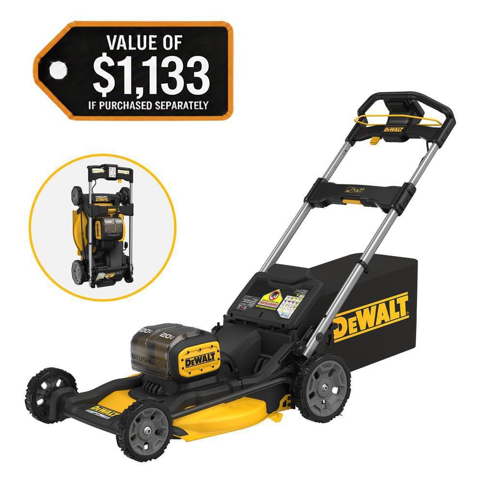 DEWALT 2x20V MAX 21 in. Cordless Battery Powered Push Lawn Mower Kit with (2) 10 Ah Batteries and Chargers (DCMWP234U2)