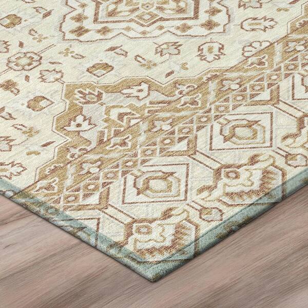 Chantille Machine Washable Indoor/Outdoor Abstract ACN3104 Cream 3 ft. x 5 ft. Area Rug