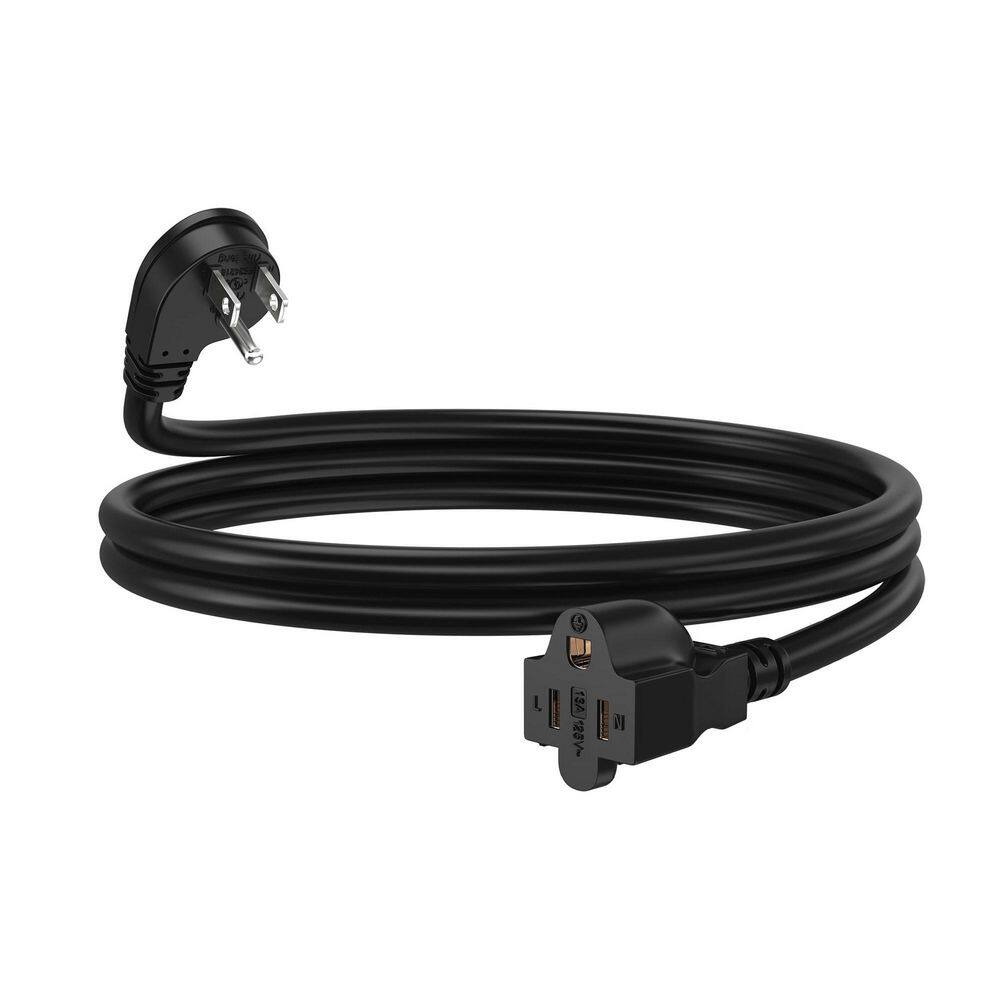 6 ft. 16 / 1 Heavy Duty Indoor/Outdoor Braided Extension Cord with Tri-Tap Dual Lighted End and Foot Switch Black price history on PriceWatchPro