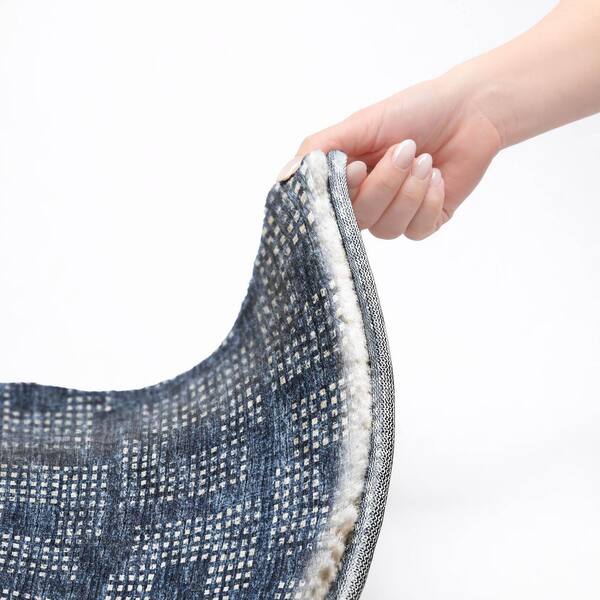 Dream Shag Premium Machine Washable Abstract ADS33 Blue 2 ft. x 3 ft. Accent Rug