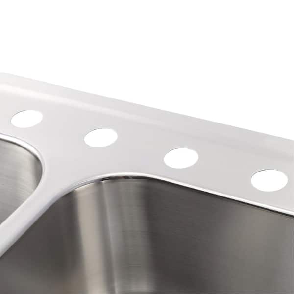 Toccata Drop-In Stainless Steel 33 in. 4-Hole Double Bowl Kitchen Sink Toccata Drop-In Stainless Steel 33 in. 4-Hole Double Bowl Kitchen Sink
