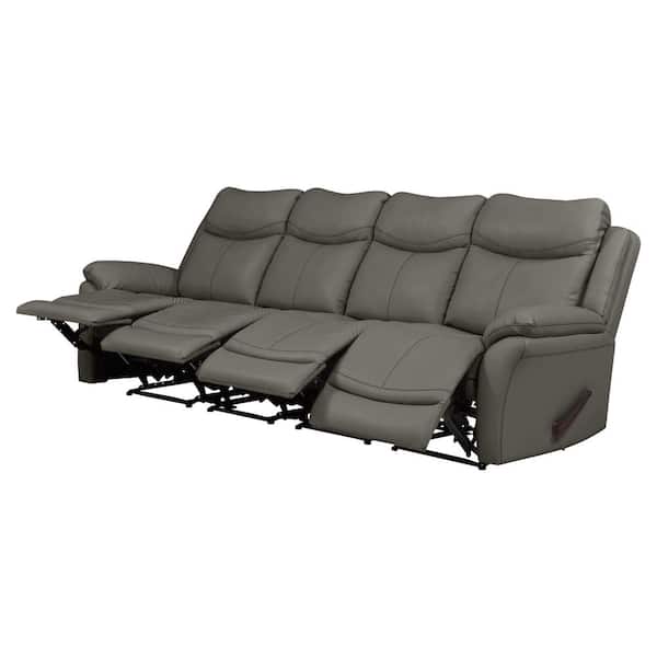 ProLounger Taupe Gray Tuff Stuff Fabric 4-Seat Wall Hugger Recliner Sofa