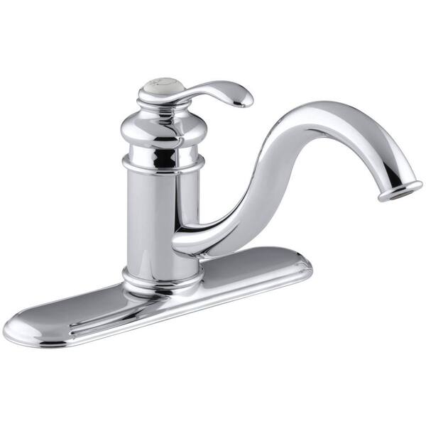 KOHLER Fairfax Single-Handle Standard Kitchen Faucet in Polished Chrome