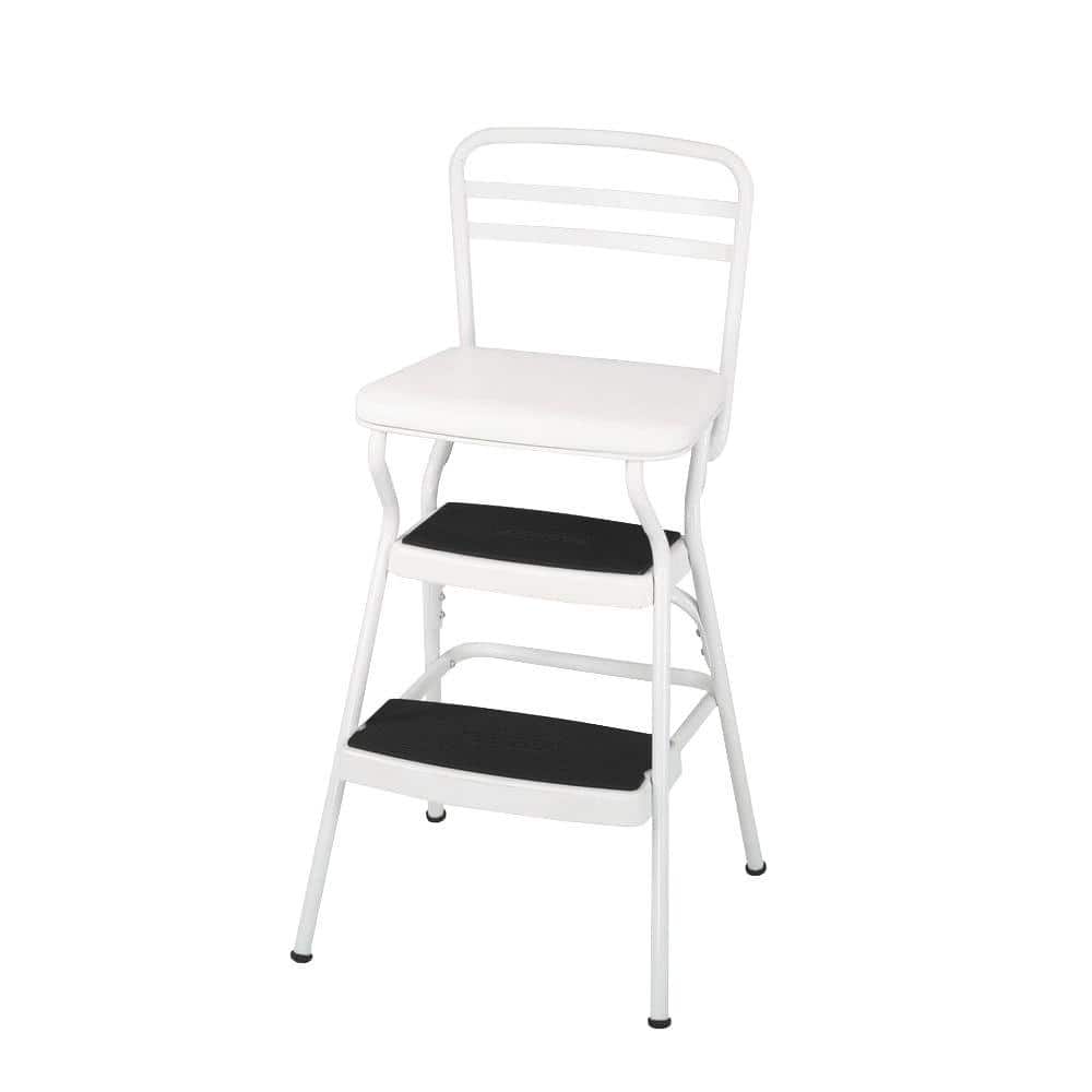 Cosco 225 Lb White Not Rated Chair Step Stool 11130whte The Home Depot