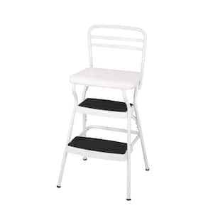 225 lb. White Not Rated Chair/Step Stool