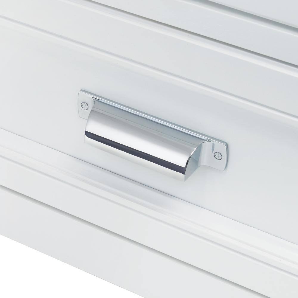 Brantley 24 Inch White Painted Bathroom Vanity with Chrome Hardware