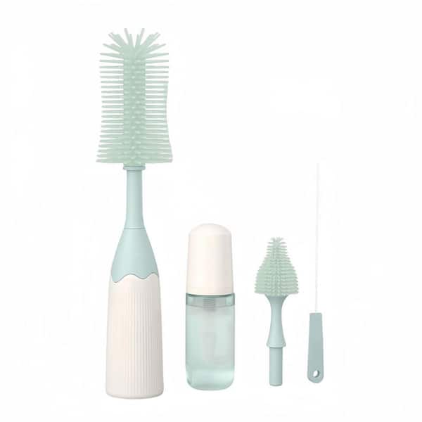 Bottle Brush Kit for Baby Bottle Cleaner, Baby Bottle, Breast Pumps, Nipples and More, Green (1-Pack)
