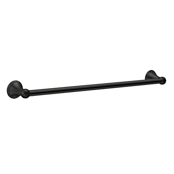 MOEN Preston 24 in. Wall Mounted Towel Bar in Matte Black